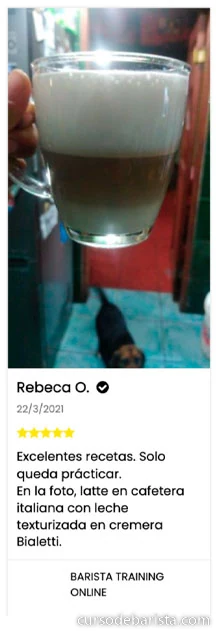 Testimonio de Rebeca O., alumna del curso de barista
