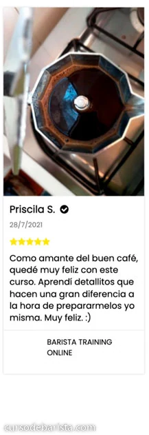 Testimonio de Priscila S., alumna del curso de barista